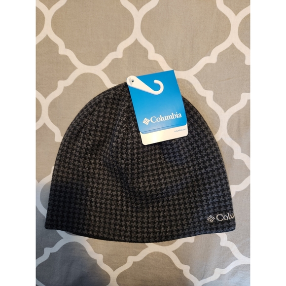 *New With Tags Reversible Columbia Beanie Black and Gray One Size - Picture 4 of 4
